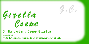 gizella csepe business card