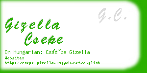 gizella csepe business card